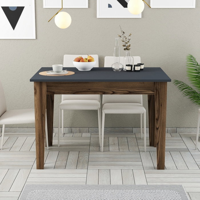 Hanah Home Kiev 504 - Mesa de cocina Nogal y Antracita